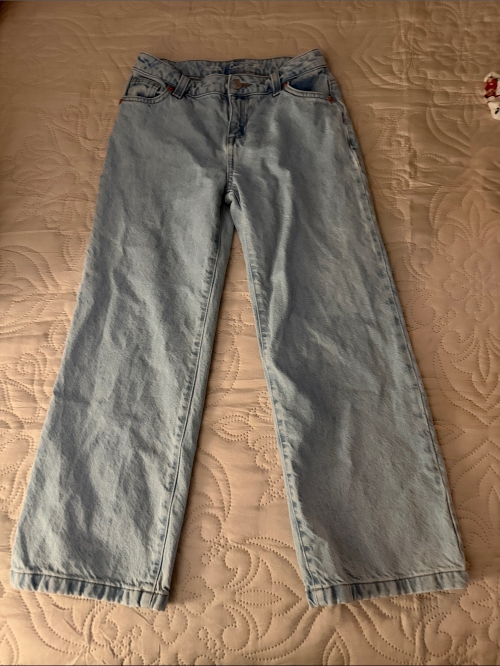 Cat & Jack Light Blue Wide-Leg Kids Jeans